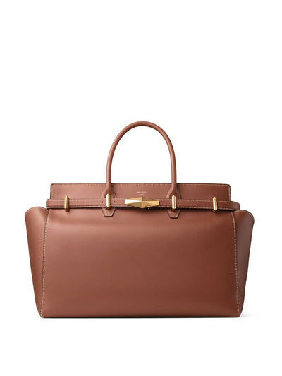 Jimmy Choo Diamond leather belted top-handle bag at Collagerie