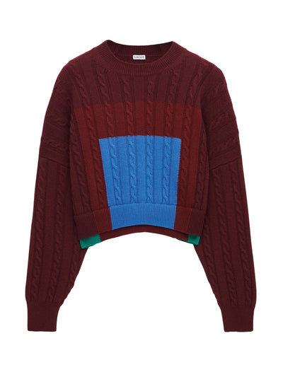 Loewe Wool colour-block layered-effect sweater at Collagerie