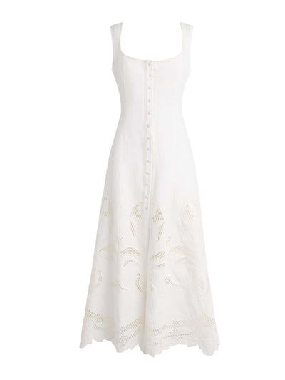 Lug Von Siga Linen mila midi dress at Collagerie