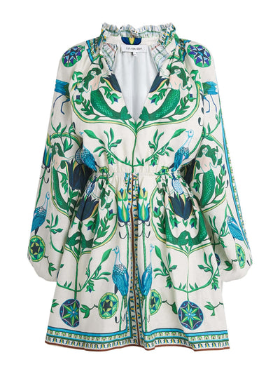 Lug Von Siga Linen printed selene mini dress at Collagerie
