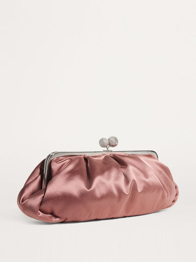 Weekend Max Mara Large silk-satin Pasticcino clutch bag at Collagerie