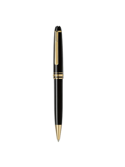 Montblanc Gold-plated Meisterstüxk Classique black ballpoint pen at Collagerie