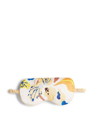 Olivia Von Halle Silk floral eye mask at Collagerie