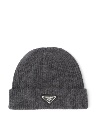 Prada Wool-cashmere triangle beanie at Collagerie
