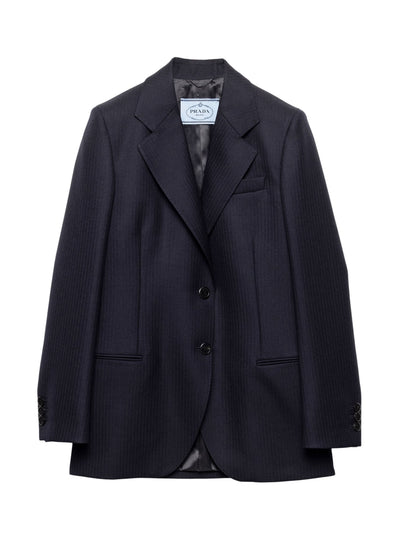 Prada Wool herringbone blazer at Collagerie