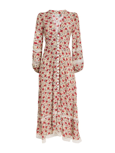 Rixo Floral raven midi dress at Collagerie