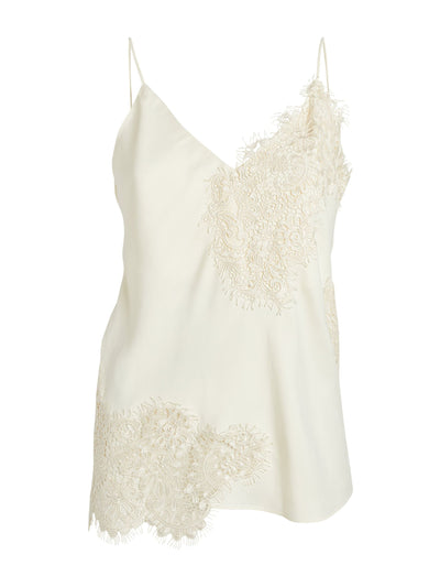 Róhe Satin lace-trim cami top at Collagerie