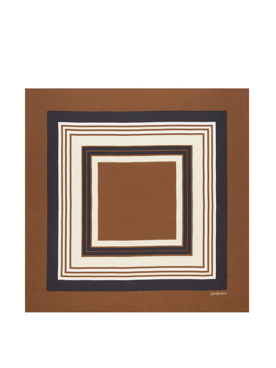 Saint Laurent Silk geometric print scarf at Collagerie