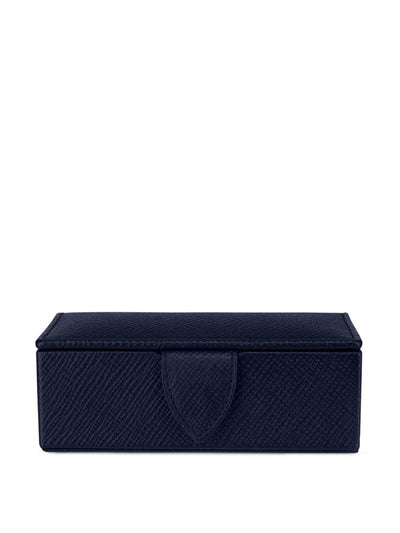 Smythson Leather panama cufflink box at Collagerie