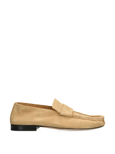 The Row Soft suede loafers at Collagerie