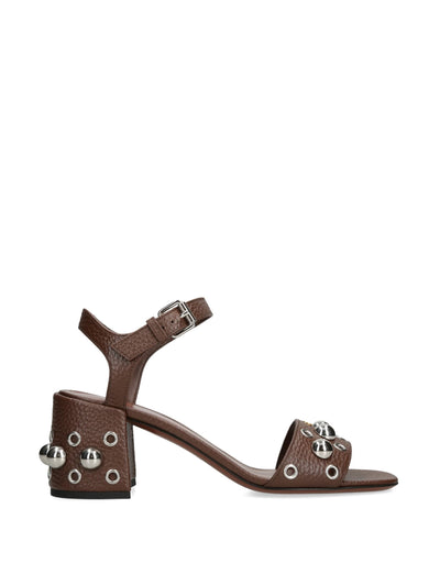 Valentino Garavani Leather Nellcote heeled sandals at Collagerie