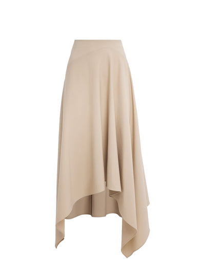 Lafayette 148 Wool asymmetric handkerchief midi skirt at Collagerie