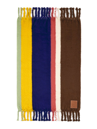 Loewe Wool rich striped blanket at Collagerie