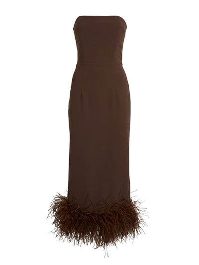 16Arlington Brown feather-trim Minelli dress at Collagerie