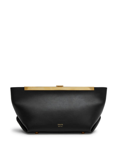 Khaite Aimee leather clutch at Collagerie