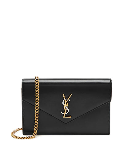 Saint Laurent Envelope leather wallet-on-chain at Collagerie