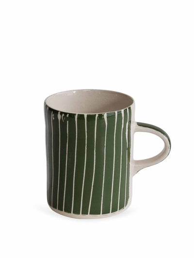 Musango Green stripe mug at Collagerie