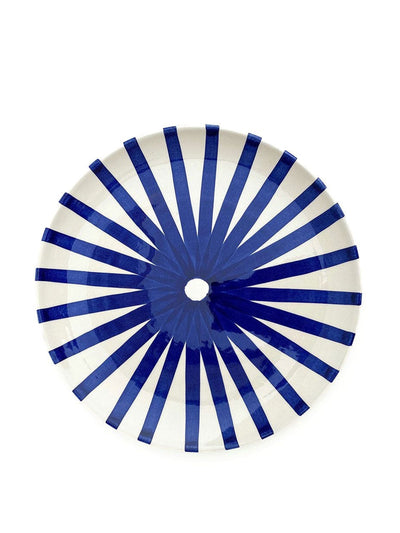 Casa Cubista Ray dinner plate in blue at Collagerie