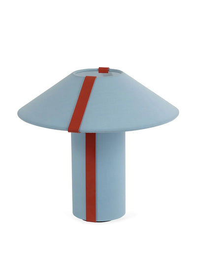 Heal'S Linje fabric table lamp blue at Collagerie