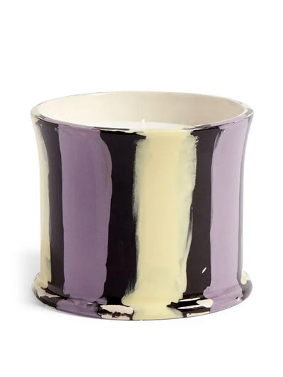 Hay Striped scented fig leaf candle at Collagerie