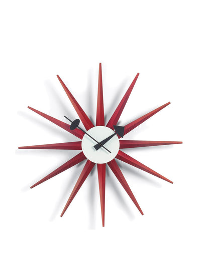 Vitra Sunburst red wall clock at Collagerie