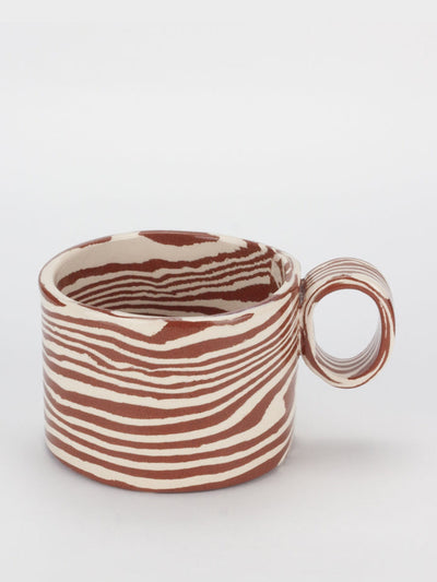 Henry Holland Studio Terracotta and white marble hug mug at Collagerie