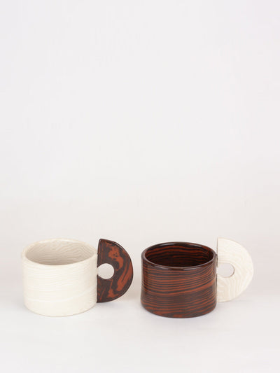 Henry Holland Studio Bi-colour marble mugs (set of 2) at Collagerie