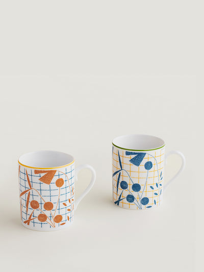 Hermès A Walk in the Garden mugs (set of 2) at Collagerie