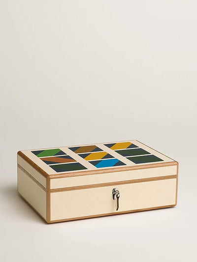 Hermès Amalthee en Biais watch and cufflink box at Collagerie