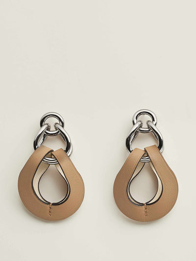 Hermès Swift calfskin Virevolte earrings at Collagerie