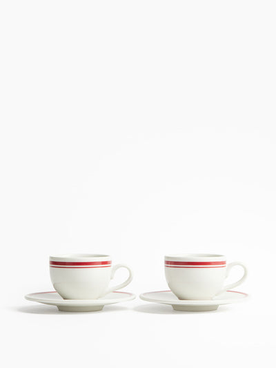 H&M Home Espresso cups and saucers (set of 2) at Collagerie