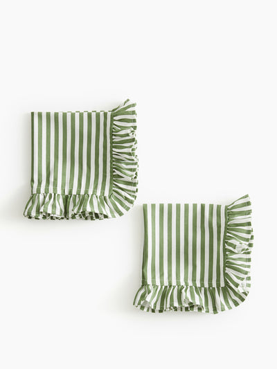 H&M Home Frill-trimmed napkins (set of 2) at Collagerie