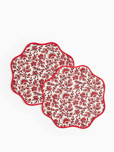 H&M Home Patterned cotton placemats (set of 2) at Collagerie