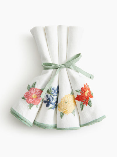 H&M Home Embroidered napkins (set of 4) at Collagerie