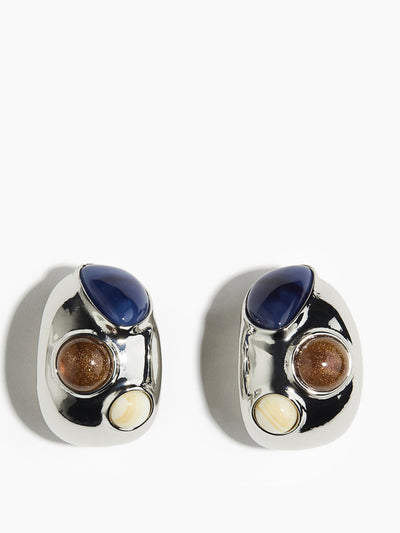 H&M Bead-detail dome earrings at Collagerie