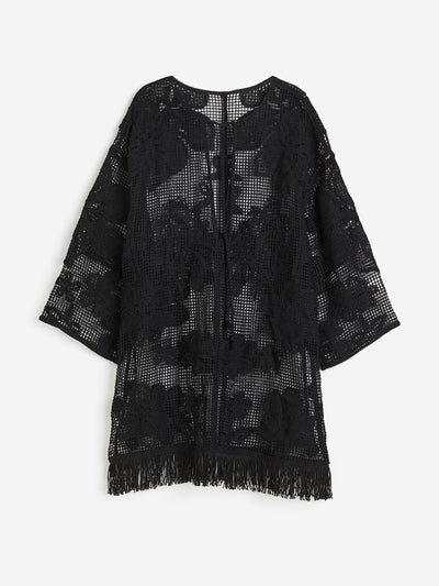 H&M Black crochet cover up at Collagerie