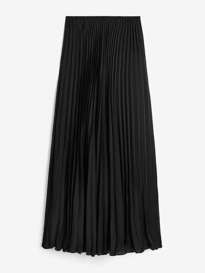 H&M Pleated satin skirt at Collagerie