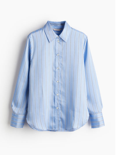 H&M Blue striped shirt at Collagerie