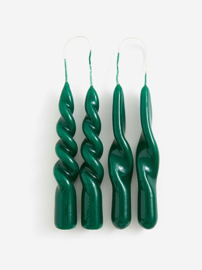 H&M Home Mini spiral candles (pack of 4) at Collagerie