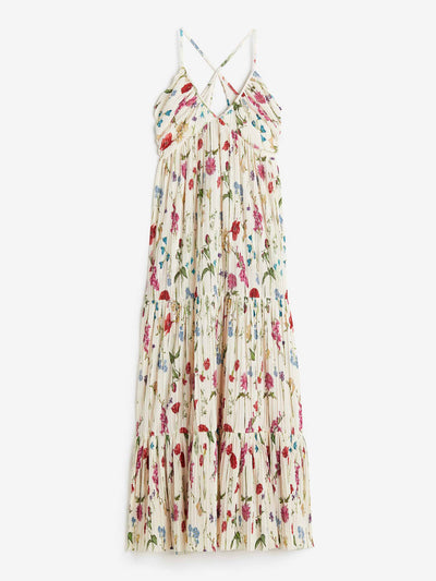 H&M Pleated floral maxi dress at Collagerie