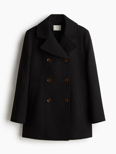 H&M Double-breasted twill coat at Collagerie