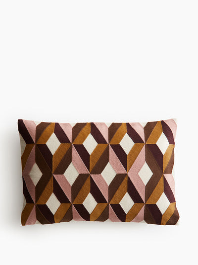 H&M Home Embroidered cushion cover at Collagerie