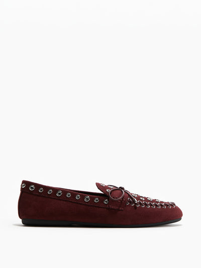 H&M Eyelet-embellished loafers at Collagerie