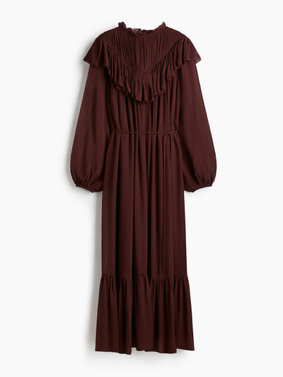 H&M Frill-trimmed chiffon dress at Collagerie