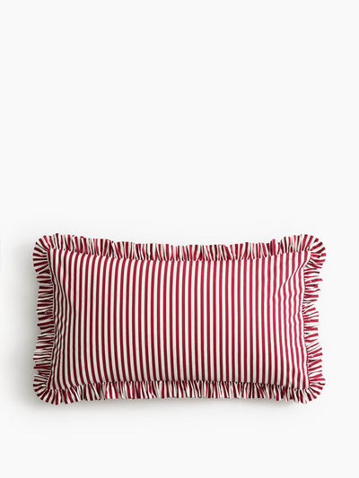 H&M Home Frill-trimmed cotton cushion cover at Collagerie