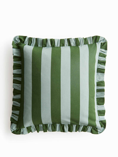 H&M Home Frill-trimmed cushion cover at Collagerie