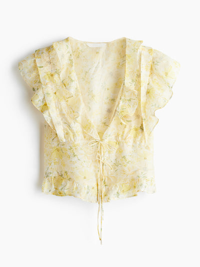 H&M Frill-trimmed blouse at Collagerie