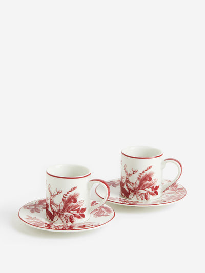 H&M Home Gift-boxed espresso cups & saucers (2-pack) at Collagerie