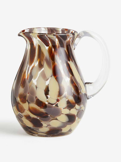 H&M Home Brown patterned glass jug at Collagerie