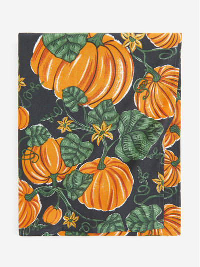 H&M Home Patterned cotton orange tablecloth at Collagerie